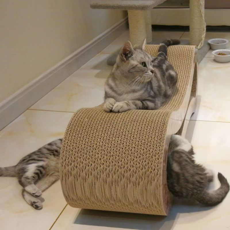 异形猫抓板 猫沙发 宠物休闲床 猫玩具 可回收瓦楞纸 防刮耐磨 猫抓板躺椅 纸板猫抓板床 家具刮擦保护