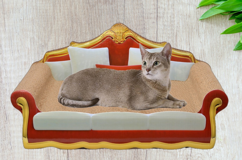 Kratzbrett für Katzen Katzensofa Haustier-Liegebett Katzen-Spielzeug Recycelbares Wellpappe Kratzfest und verschleißfest Kratzbrett Lounge Kratzbrett aus Pappe Bett Möbel Kratzschutz