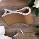 Corrugated cardboard scratching board for cats, freestanding, horizontal, lying, large, durable, double-sided indoor cat scratcher