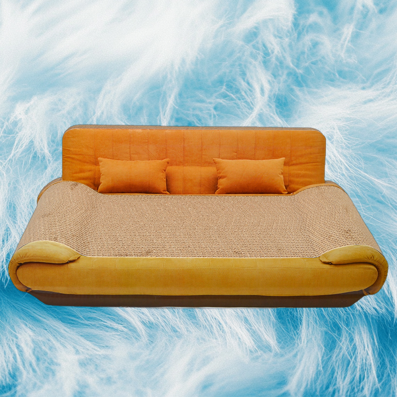 Simulierter großer Katzensofa-Kratzbaum, Kratzbett aus Pappe, Kaiserbett aus Wellpappe, austauschbarer Kratzbaum (Vintage-Sofa, inklusive Katzenminze)
