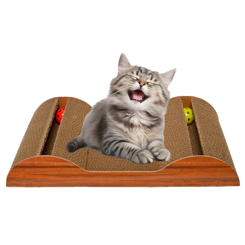 双色玩具球双驼峰猫抓板适用于室内猫双面大号宽瓦楞板带猫薄荷